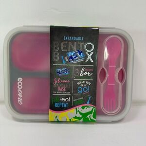 Expandable Bento Box Lunch Box Silicone Base‎ 3 Compartments Eco One